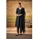 Black Straight-cut Muslin Elegant Ensemble Kurta Set With Dupatta | Stylish | Classy | Festive wear 