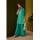 Rama Green Straight-cut Silk blend fabric ,Shell Work Kurta sharara and Dupatta Set | Traditional Collection |Elegant and Stylish | Festive wear
