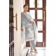 Graceful Grey Pollycotton Kurta Set with Floral Embroidery and Matching Dupatta | Stylish | Classy | Festive wear Graceful Grey Pollycotton Kurta Set with Floral Embroidery and Matching Dupatta | Stylish | Classy | Festive wear