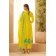 Lemon Yellow Silk Blend Floral Printed Flared Kurta Palazzo and Dupatta | Traditional Collection | Floral printed |Stylish and Elegant 