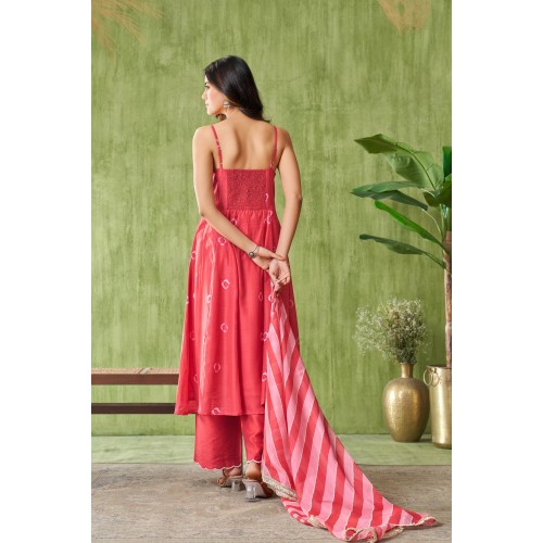 Pink Dyed Regular Square Neck Sleeveless Straight Kurta with palazzo & Dupatta | Stylish | Elegant | Festive wear Pink Dyed Regular Square Neck Sleeveless Straight Kurta with palazzo & Dupatta | Stylish | Elegant | Festive wear