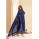Navy Blue Floral Embroidered V-Neck A-Line Kurta with Palazzos & Dupatta | Traditional Collection | Ethnic | Festive wear 