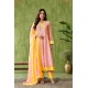  Yellow Floral Printed Cotton Angrakha Kurta with Gotapati Work pants and Dupatta | Traditional Collection | Stylish and Elegant | Festive wear 