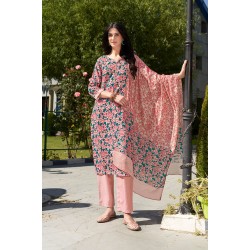 Pink Cotton Blend Straight Floral Printed Kurta Set with Dupatta | Elegant and Classy | Festive wear 