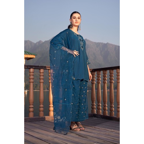 Dark Blue Roman Satin Short Embroidered Kurta , Sharara Set with Dupatta | Stylish | Traditional Collection | Ethnic | Classy Dark Blue Roman Satin Short Embroidered Kurta , Sharara Set with Dupatta | Stylish | Traditional Collection | Ethnic | Classy
