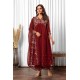 Maroon silk blend Flared Embroidered Anarkali Kurta Set with Dupatta | Traditional Collection | Ethnic | Embroidery work | Festive wear Maroon silk blend Flared Embroidered Anarkali Kurta Set with Dupatta | Traditional Collection | Ethnic | Embroidery work | Festive wear