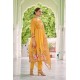 Mustard yellow Poly Organza Flared Embroidered With Handwork Kurta Set with Dupatta | Traditional Collection | Embroidery work | Ethnic Mustard yellow Poly Organza Flared Embroidered With Handwork Kurta Set with Dupatta | Traditional Collection | Embroidery work | Ethnic