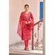Red Pure Tabby Digital Printed With Embroidered Kurta Set | Traditional Collection | Ethnic | Festive wear 
