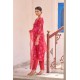 Red Pure Tabby Digital Printed With Embroidered Kurta Set | Traditional Collection | Ethnic | Festive wear 