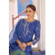Rich Blue Pure Tabby Digital Printed Straight Embroidered Kurta Set with Dupatta | Traditional Collection | Ethnic | Festive wear 