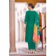 Emerald Green Roman Silk A-line Floral Embroidered Kurta Set with Dupatta | Traditional Collection | Floral Embroidery work | Festive wear 