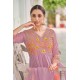 Purple Poly Organza Flared Embroidered With Handwork Kurta Set with Dupatta | Traditional Collection | Embroidery work | Ethnic Purple Poly Organza Flared Embroidered With Handwork Kurta Set with Dupatta | Traditional Collection | Embroidery work | Ethnic
