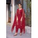 Red Roman Silk Straight Embroidered Kurta Set with Dupatta | Stylish | Traditional collection | Ethnic | Festive wear Red Roman Silk Straight Embroidered Kurta Set with Dupatta | Stylish | Traditional collection | Ethnic | Festive wear