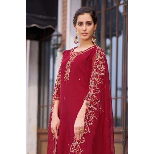Red Roman Silk Straight Embroidered Kurta Set with Dupatta | Stylish | Traditional collection | Ethnic | Festive wear Red Roman Silk Straight Embroidered Kurta Set with Dupatta | Stylish | Traditional collection | Ethnic | Festive wear