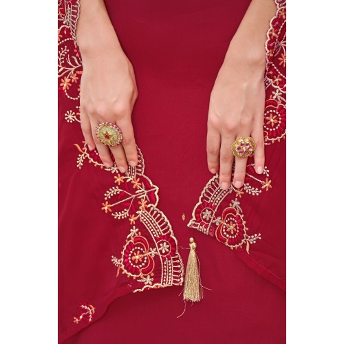 Red Roman Silk Straight Embroidered Kurta Set with Dupatta | Stylish | Traditional collection | Ethnic | Festive wear Red Roman Silk Straight Embroidered Kurta Set with Dupatta | Stylish | Traditional collection | Ethnic | Festive wear