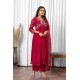 Red silk blend Flared Anarkali style embroidered kurta set with dupatta | Traditional Collection | Ethnic | Embroidery work | Festive wear Red silk blend Flared Anarkali style embroidered kurta set with dupatta | Traditional Collection | Ethnic | Embroidery work | Festive wear