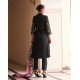 Elegant Black Floral Straight Embroidered kurta set with dupatta | Traditional Collection | Ethnic and Classy | Festive wear 