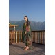 Dark green Silk Blend Anarkali Style embroidered kurta set with dupatta | Embroidery work | Traditional work | Ethnic | Festive wear 